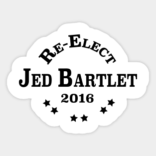 Re-Elect Jed Bartlet 2016 (Collegiate) Sticker